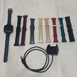 9 Fitbit Wristbands and Charger Set - Multi-Color (Device not included)